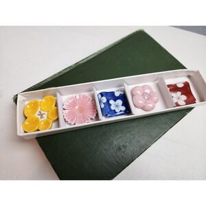 Limon‎ Chopstick Rest Set of 5, Porcelain Bright Flowers
